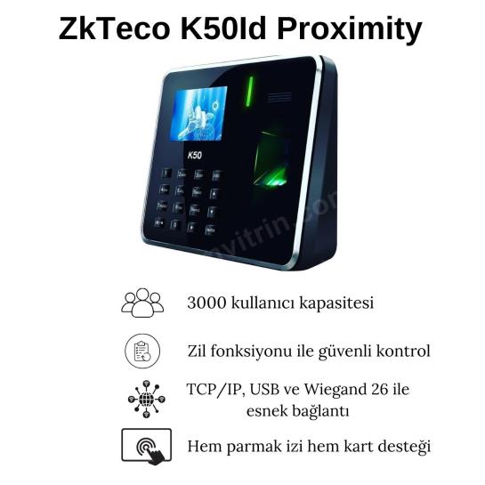 ZkTeco K50Id Proximity Parmak İzi Okuma Cihazı Özellikleri ZkTeco K50Id Proximity Parmak İzi Okuma Cihazı