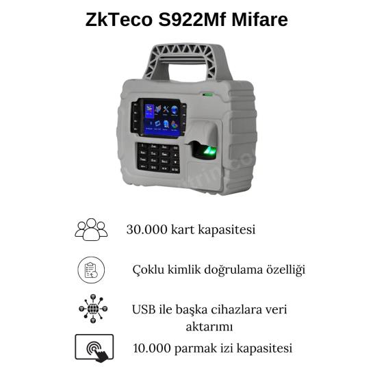 ZkTeco S922Mf Mifare Parmak İzi Okuma Cihazı Özellikleri ZkTeco S922Mf Mifare Parmak İzi Okuma Cihazı