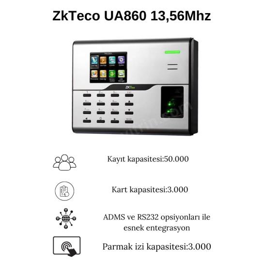 ZkTeco UA860 13,56Mhz Parmak izi Okuma Cihazı Wifi Özellikleri ZkTeco UA860 13,56Mhz Parmak izi Okuma Cihazı Wifi