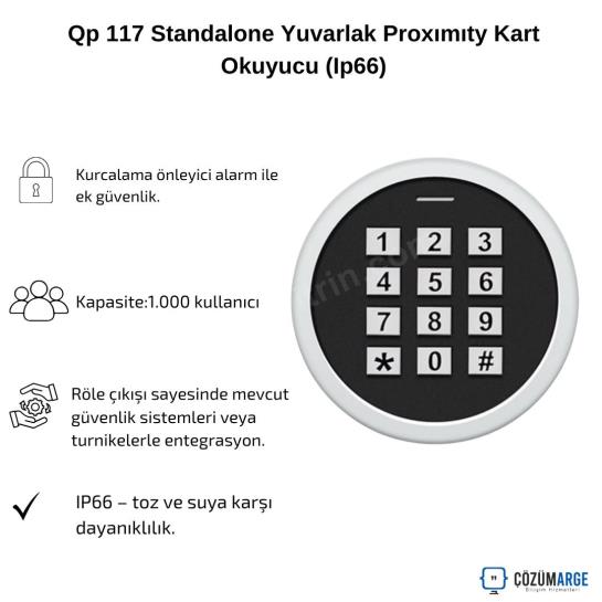 Qp 117 Standalone Yuvarlak Proxımıty Kart Okuyucu (Ip66) Qp 117 Standalone Yuvarlak Proxımıty Kart Okuyucu (Ip66)