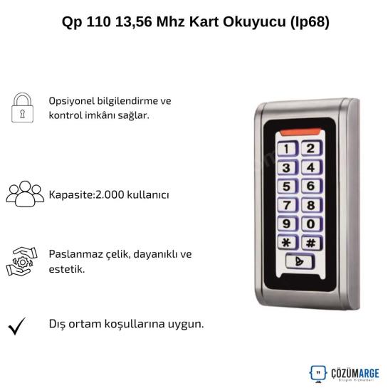 Qp 110 13,56 Mhz Kart Okuyucu (Ip68) Qp 110 13,56 Mhz Kart Okuyucu (Ip68)
