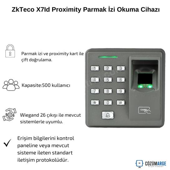 ZkTeco X7Id Proximity Parmak İzi Okuma Cihazı ZkTeco X7Id Proximity Parmak İzi Okuma Cihazı
