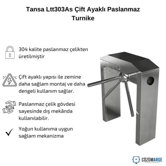 Tansa Ltt303As Çift Ayaklı Paslanmaz Turnike Tansa Ltt303As Çift Ayaklı Paslanmaz Turnike