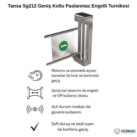Tansa Sg212 Geniş Kollu Paslanmaz Engelli Turnikesi Tansa Sg212 Geniş Kollu Paslanmaz Engelli Turnikesi
