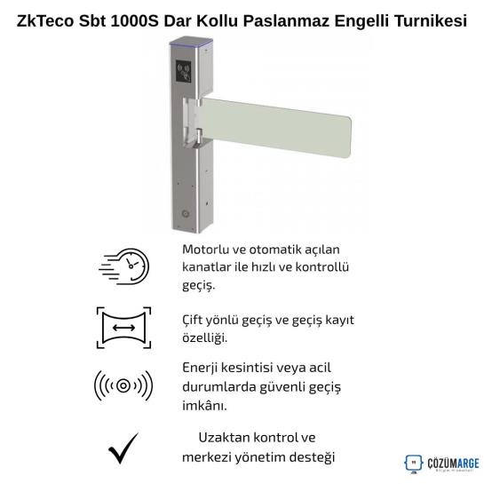 ZkTeco Sbt 1000S Dar Kollu Paslanmaz Engelli Turnikesi ZkTeco Sbt 1000S Dar Kollu Paslanmaz Engelli Turnikesi