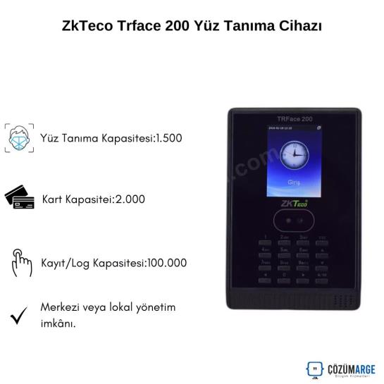 ZkTeco Trface 200 Yüz Tanıma Cihazı ZkTeco Trface 200 Yüz Tanıma Cihazı