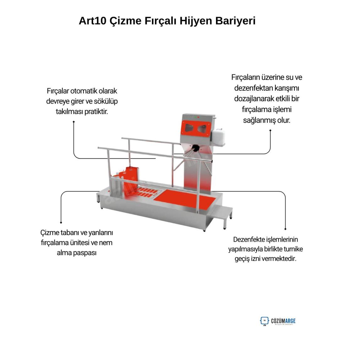 Art10 Çizme Fırçalı Hijyen Bariyeri detay görünüm