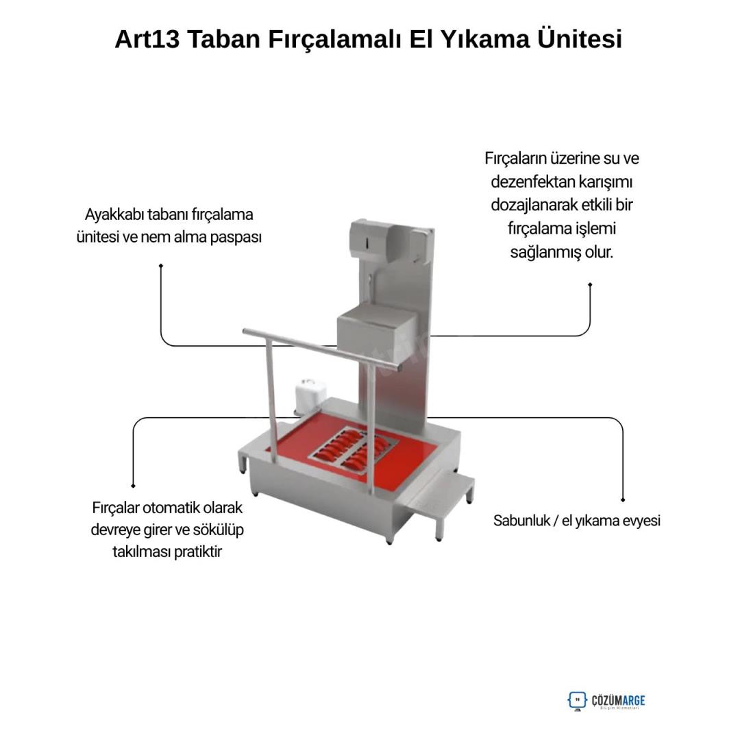 Art13 Taban Fırçalamalı El Yıkama Ünitesi