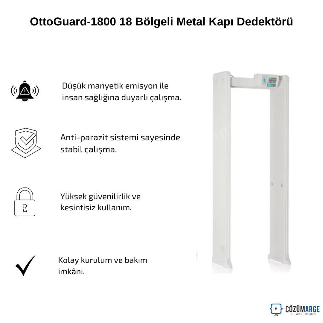 OttoGuard-1800 18 Bölgeli Metal Kapı Dedektörü