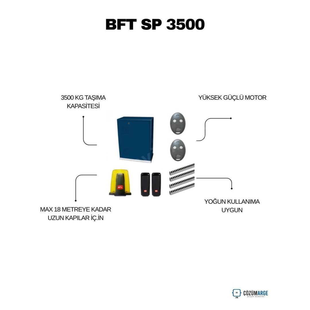 BFT SP 3500 Kit - Ağır Sanayi Tipi Yana Kayar Kapı Motoru Seti