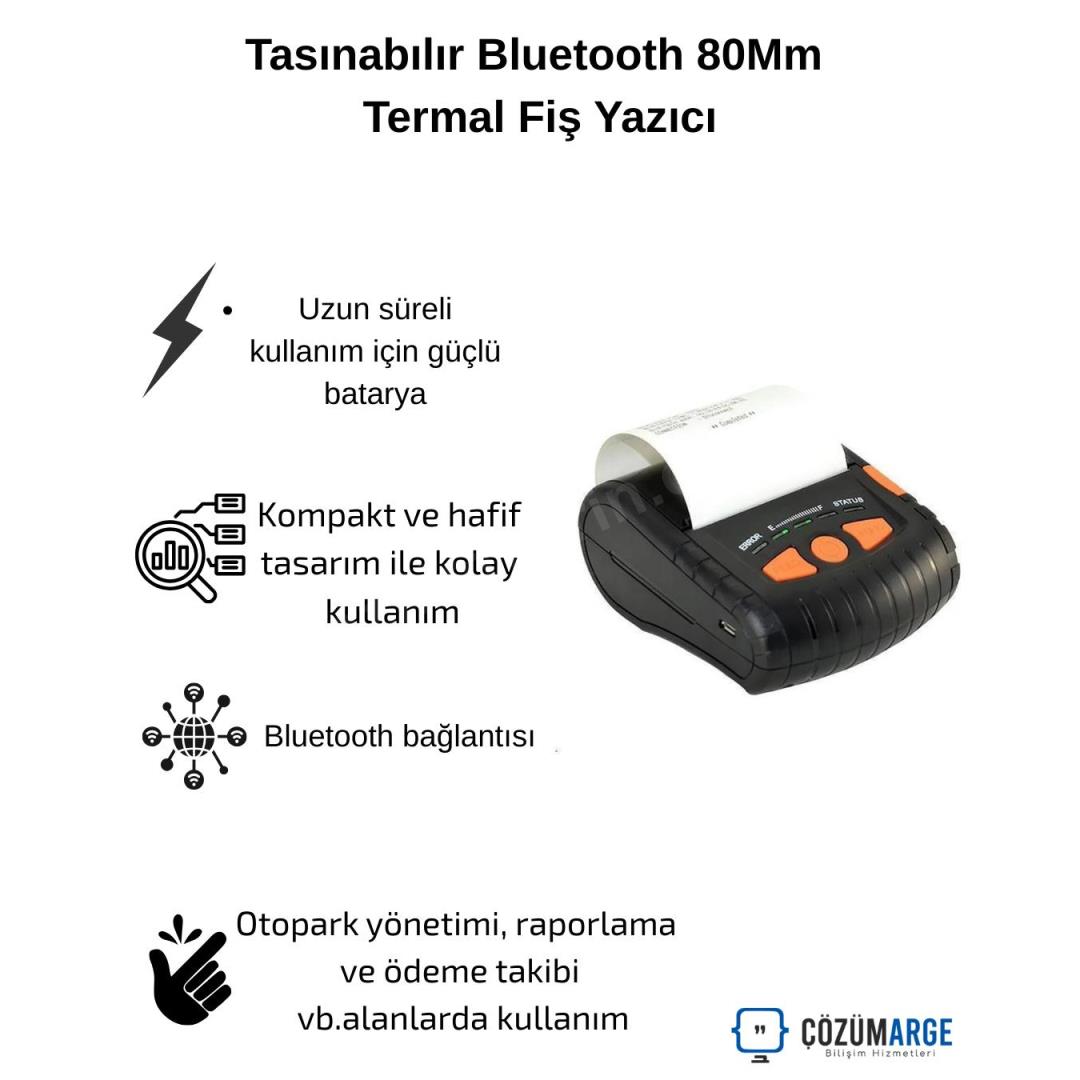 Tasınabılır Bluetooth 80Mm Termal Fiş Yazıcı kullanım alanları