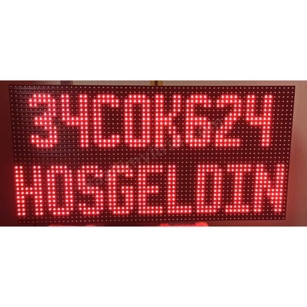2 satır RGB LED tabela plaka ve hoş geldiniz mesajı