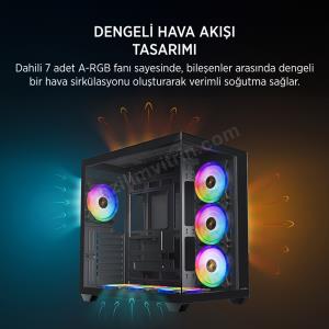 JAMES DONKEY STARK S801 7X ARGB 650W GAMING CASE BLACK Res2