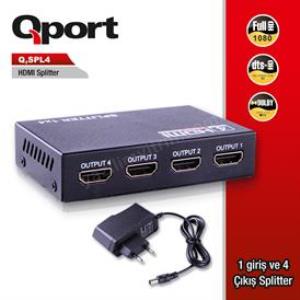 QPORT (Q-SPL4) FULL HD 1 GIRIS 4CIKIS HDMI SPLITTE Res2