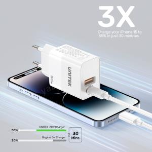 UNITEK 20W HIZLI ŞARJ ADAPTÖRÜ 1*USB-C (P1124ABK-EU) Res7