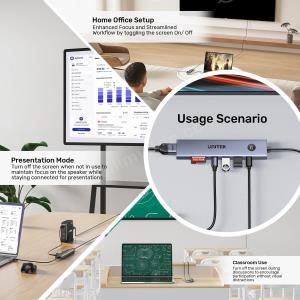 UNITEK UHUB S7 PRO 7-IN-1 5GBPS USB-C HUB (H1124AGY01) Res9