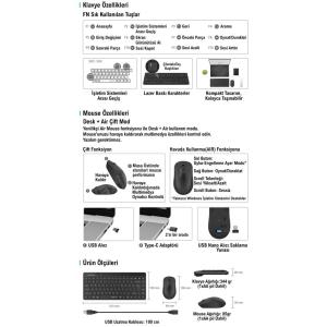 A4 TECH FG2200 AIR2 2.4 SİYAH QMİNİ FN-MM KABLOSUZ SESSİZ SET Res7