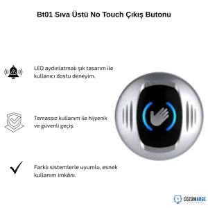 Bt01 Sıva Üstü No Touch Çıkış Butonu Bt01 Sıva Üstü No Touch Çıkış Butonu
