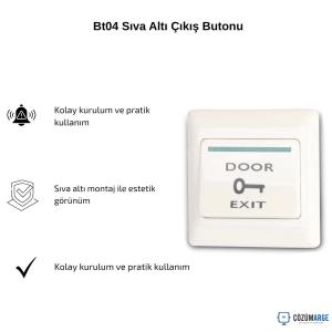 Bt04 Sıva Altı Çıkış Butonu Bt04 Sıva Altı Çıkış Butonu