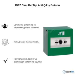 Bt07 Cam Kır Tipi Acil Çıkış Butonu Bt07 Cam Kır Tipi Acil Çıkış Butonu