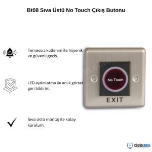 Bt08 Sıva Üstü No Touch Çıkış Butonu Bt08 Sıva Üstü No Touch Çıkış Butonu