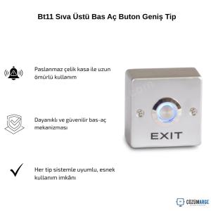 Bt11 Sıva Üstü Bas Aç Buton Geniş Tip Bt11 Sıva Üstü Bas Aç Buton Geniş Tip