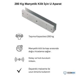 280 Kg Manyetik Kilit İçin U Aparat 280 Kg Manyetik Kilit İçin U Aparat