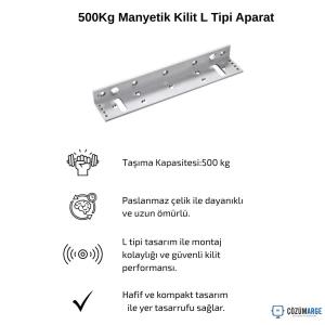 500Kg Manyetik Kilit L Tipi Aparat 500Kg Manyetik Kilit L Tipi Aparat