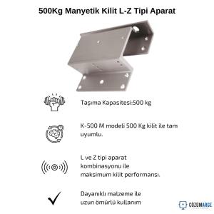 500Kg Manyetik Kilit L-Z Tipi Aparat 500Kg Manyetik Kilit L-Z Tipi Aparat
