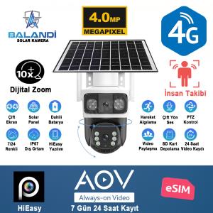 BALANDI PRO-8200GIP 4MP 2 KAMERALI 4G AOV E-SİM SOLAR KAMERA (HIEASY) Res2