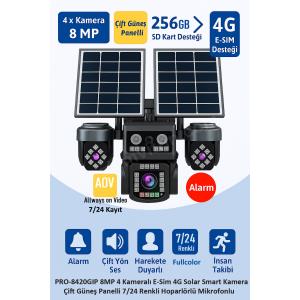 BALANDI PRO-8420GIP 8MP 4 KAMERALI 4G AOV E-SİM SOLAR KAMERA (HIEASY) Res2