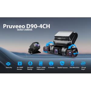 PRUVEEO D90-4CH FHD WI-FI GPS + 128GB SD KART KAME Res2