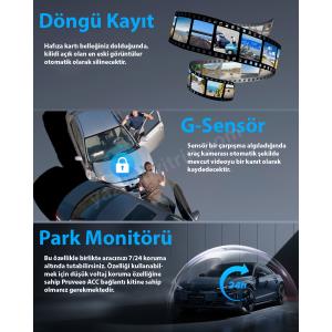 PRUVEEO D90-4CH FHD WI-FI GPS + 128GB SD KART KAME Res6