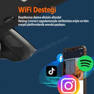 REXING V1 LITE 2K WIFI ARAC KAMERASI + 32GB SD KAR Res21