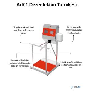 Art01 Dezenfektan Turnikesi Özellikleri Art01 Dezenfektan Turnikesi