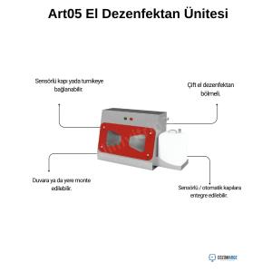 Art05 El Dezenfektan Ünitesi Makınası Özellikleri Art05 El Dezenfektan Ünitesi Makınası