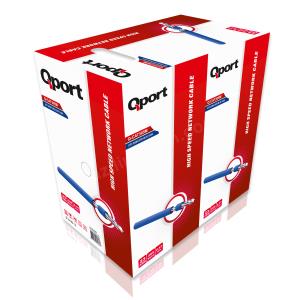 QPORT Q-CAT6M UTP 305M UTP 23AWG MAVİ NETWORK KABLO Res2