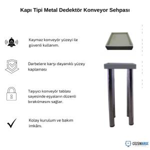Kapı Tipi Metal Dedektör Konveyor Sehpası Kapı Tipi Metal Dedektör Konveyor Sehpası