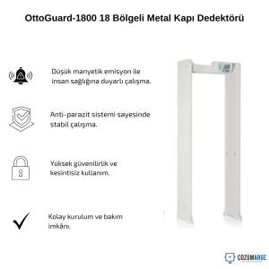 OttoGuard-1800 18 Bölgeli Metal Kapı Dedektörü OttoGuard-1800 18 Bölgeli Metal Kapı Dedektörü