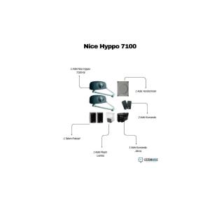 Nice Hyppo 7100 mafsallı kollu kanatlı kapı motoru seti; kontrol kartı, 2 kumanda, fotosel, flaşör lamba ve kumanda alıcısı ile tam otomasyon çözümü. , NiceHyppo7100 , NiceKapıMotoruSiteGirişi , MafsallıKapıMotoruVilla , KanatlıKapıOtomasyonuApartmanGirişi , DaireselKapıMotoruBahçeGirişi , NiceKontrolKartıOtomasyon , NiceFotoselGüvenlikSistemi
