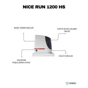 Nice Run 1200 HS hızlı seri kayar kapı motor seti; engel tanıma, dış ortam uyumu, saatte 60 çalışma sıklığı ve kolay kurulum sunar. İtalyan motor seti kit. , BftEbpA24V, , BftElektrikliKilit, , KanatlıKapıKilidi, , 24VElektromekanikKilit, , BftOtomasyon