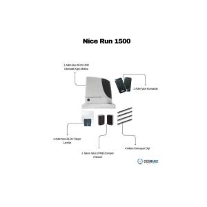 Nice Run 1500 1500 kg kayar kapı motoru seti; 2 kumanda, emniyet fotoseli ve flaşör lamba ile ağır kapılarda güvenli, sarsıntısız ve dayanıklı çözüm sunar. , NiceRun1500KayarKapıMotoru , NiceRun1500SiteGirişi , NiceRun1500FabrikaGirişi , NiceKayarKapıMotoruOtoparkGirişi , KayarKapıMotoruEndüstriyelAlan , NiceRun1500OtomatikKapıMotoru , 1500KgKapıMotoruAğırKapı