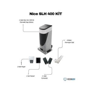 Nice SLH 400 KİT, 400 kg kayar kapı motoru seti; fotosel, flaşör, kumanda ve 4 m kremayer dişli ile güvenli, sessiz ve dayanıklı otomasyon çözümü. , NiceSLH400KitBahçeKapısı , NiceSLH400KayarKapıMotoru , NiceOtomasyonSiteGirişi , KayarKapıMotoruVilla , NiceKumandaOtoparkGirişi , FotoselGüvenlikBahçeKapısı , KremayerDişliBahçeKapısı