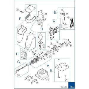 Nice SLH 400 kit patlamış resim; kayar kapı motoru parçaları, kontrol ünitesi ve aksesuarlarıyla 400 kg kapasiteli slim kasa otomasyon sistemi. , NiceSLH400Kit , KayarKapıMotoruBahçeKapısı , NiceOtomasyonKayarKapı , SlimKasaKapıMotoru , BahçeKapısıOtomasyon , NiceSLH400KontrolÜnitesi , KayarKapıMotoruSiteGirişi