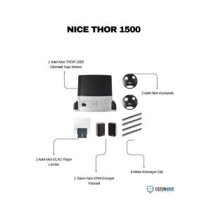 Nice Thor 1500, 1,5 tona kadar olan ağır yana kayar kapılar için üretilmiş, endüstriyel dayanıklılığa sahip profesyonel bir otomasyon setidir. Entegre kontrol ünitesi ve soğutmalı motor yapısı sayesinde yoğun kullanımda yüksek performans sergiler. Yumuşak kalkış ve duruş özelliğiyle kapı mekanizmasını korurken, engel algılama teknolojisiyle güvenliği maksimuma çıkarır. Zorlu iklim şartlarına dayanıklı döküm gövdesi ve metal dişli grubu ile fabrikalar, siteler ve ticari alanlar için uzun ömürlü, güvenilir ve güçlü bir İtalyan mühendislik harikasıdır. , NiceThor1500, , NiceKayarKapıMotoru, , 1500KgKapıMotoru, , NiceOtomasyon, , AğırKapıMotoru