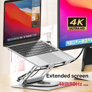 UNITEK 360D METAL 15.6” NOTEBOOK STAND 5in1 VE DOCKING STATION (D1109B) Res3