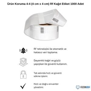 Ürün Koruma 4-4 (4 cm x 4 cm) Rf Kağıt Etiket 1000 Adet Ürün Koruma 4-4 (4 cm x 4 cm) Rf Kağıt Etiket 1000 Adet