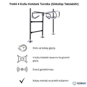 Tm04 4 Kollu Kelebek Turnike (Sökülüp Takılabilir) Tm04 4 Kollu Kelebek Turnike (Sökülüp Takılabilir)