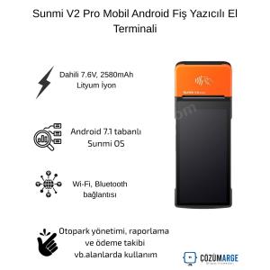 Sunmi V2 Pro Mobil Android Fiş Yazıcılı El Terminali Sunmi V2 Pro Mobil Android Fiş Yazıcılı El Terminali