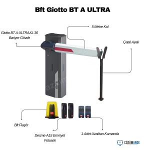 Bft Giotto BT A ULTRA 36XL-5MT bariyer seti, geniş geçiş alanları ve yüksek trafik yoğunluğu olan noktalar için üstün İtalyan teknolojisiyle tasarlanmıştır. 5 metrelik kol uzunluğu ve 24V güçlü motor yapısı sayesinde gün boyu kesintisiz performans sunarken, gelişmiş kontrol kartı ile akıllı engel tanıma güvenliği sağlar. Projelerinizde zaman kazanmanız için sunduğumuz aynı gün kargo avantajı ve kurulum sürecinde her an yanınızda olan uzaktan teknik destek hizmetimizle güvenliğinizi kolayca inşa edebilirsiniz. Endüstriyel tesislerden büyük konut projelerine kadar geniş bir yelpazede kullanılan bu set, dayanıklılığı estetik tasarımla birleştirerek uzun ömürlü ve profesyonel bir kullanım deneyimi vaat eder. , BftGiotto , BftGiottoUltra36XL , 5MetreBariyer , OtomatikBariyerSeti , OtoparkOtomasyonu